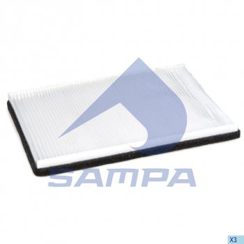 589 р. Фильтр воздушный салона DAF 95,95XF (312х225х25мм) SAMPA SAMPA 051.173-01  с доставкой в г. Кемерово. Увеличить фотографию 1