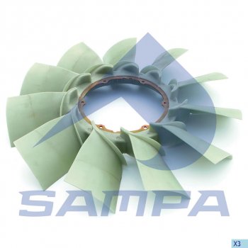 5 999 р. Крыльчатка DAF вентилятора SAMPA SAMPA 051.232-01  с доставкой в г. Кемерово. Увеличить фотографию 1