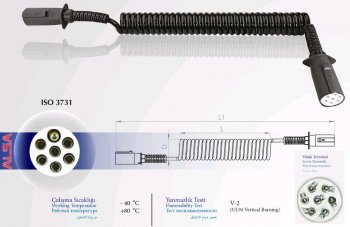 3 599 р. Кабель электрический прицепа S-type 6+1-полюсный L=4500мм пластиковые штекеры ALSA ALSA 05rf0103s45  с доставкой в г. Кемерово. Увеличить фотографию 2