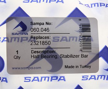 549 р. Втулка стабилизатора IVECO заднего (половинка) SAMPA SAMPA 060.046  с доставкой в г. Кемерово. Увеличить фотографию 3