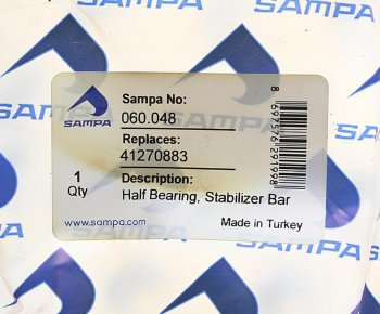 539 р. Втулка стабилизатора IVECO Trakker,Stralis заднего (центр) полувкладыш SAMPA SAMPA 060.048  с доставкой в г. Кемерово. Увеличить фотографию 3