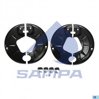 3 279 р. Щиток BPW барабана тормозного пылезащитный (комплект на ось, SN4220) SAMPA SAMPA 070.641sd  с доставкой в г. Кемерово. Увеличить фотографию 1