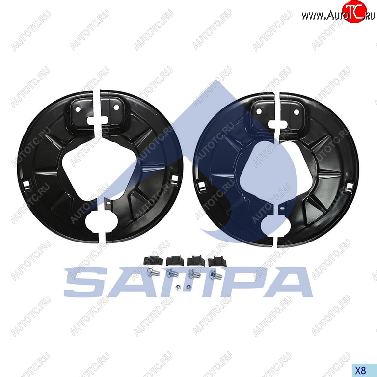 3 279 р. Щиток BPW барабана тормозного пылезащитный (комплект на ось, SN4220) SAMPA SAMPA 070.641sd  с доставкой в г. Кемерово