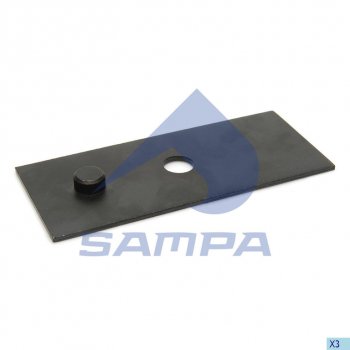579 р. Пластина BPW рессоры (235х98х5) SAMPA SAMPA 071.016  с доставкой в г. Кемерово. Увеличить фотографию 1