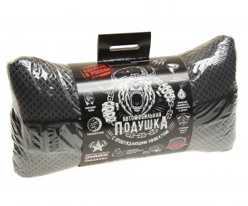 599 р. Подушка на подголовник бабочка жаккард (innoflex) 32х17см черно-серая STP STP 07593-00-00  с доставкой в г. Кемерово. Увеличить фотографию 1