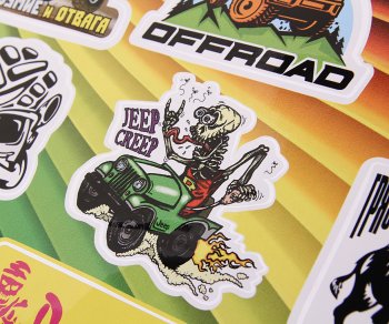 349 р. Наклейка виниловая вырезанная Stiker-boom 4х4 №3  35х50см в наборе 1 лист AUTOSTICKERS AUTOSTICKERS 078649  с доставкой в г. Кемерово. Увеличить фотографию 2