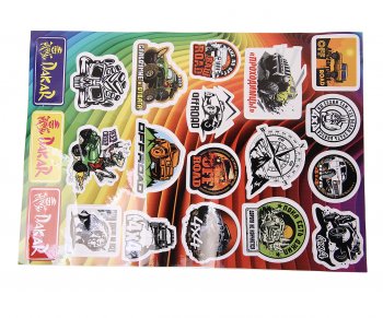 349 р. Наклейка виниловая вырезанная Stiker-boom 4х4 №3  35х50см в наборе 1 лист AUTOSTICKERS AUTOSTICKERS 078649  с доставкой в г. Кемерово. Увеличить фотографию 1