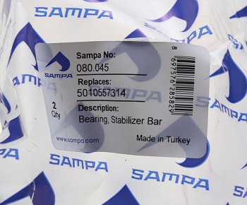 246 р. Втулка стабилизатора RENAULT Midlum заднего (38x64.581x76.5мм) SAMPA SAMPA 080.045  с доставкой в г. Кемерово. Увеличить фотографию 3