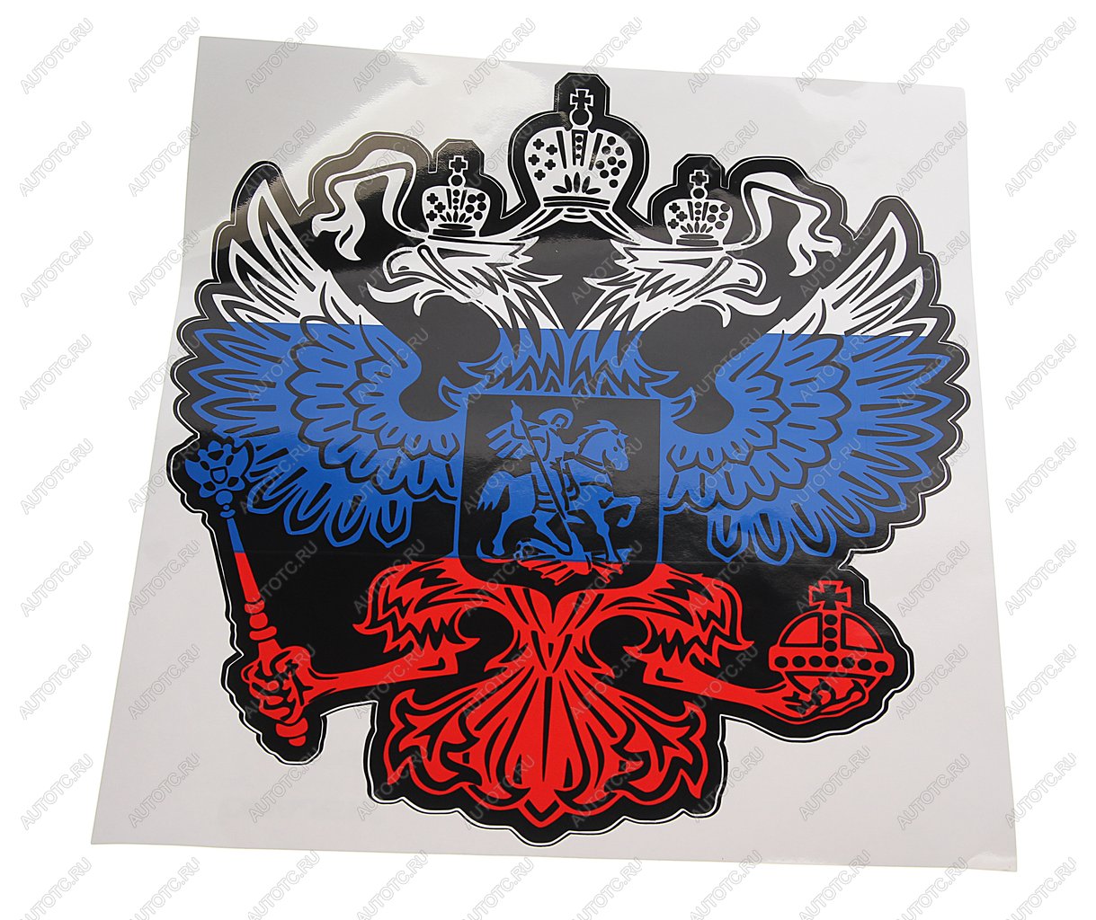 281 р. Наклейка виниловая вырезанная Герб РОССИИ 30х33см полноцветная AUTOSTICKERS AUTOSTICKERS 083032  с доставкой в г. Кемерово