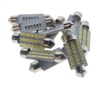 70 р. Лампа светодиодная 12V C10W SV8.5-8 41мм 6000K 36 SMD White MEGA ELECTRIC MEGA ELECTRIC 085182w  с доставкой в г. Кемерово. Увеличить фотографию 1