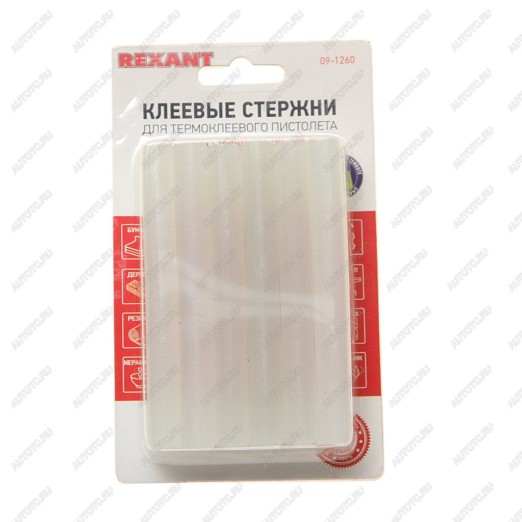 173 р. Стержень клеевой 11.3х100мм прозрачный (светящийся) 12шт. в блистере REXANT REXANT 09-1260  с доставкой в г. Кемерово