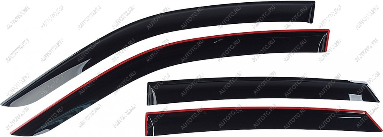 3 599 р. Комплект дефлекторов окон COMFORT Geely Tugella FY11,HPBA4 дорестайлинг (2019-2023) (черные)  с доставкой в г. Кемерово