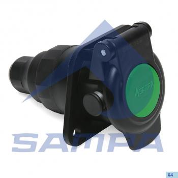 1 329 р. Разъем электрический прицепа ISO 12098 15-полюсный АБС (розетка) SAMPA SAMPA 095.159  с доставкой в г. Кемерово. Увеличить фотографию 1