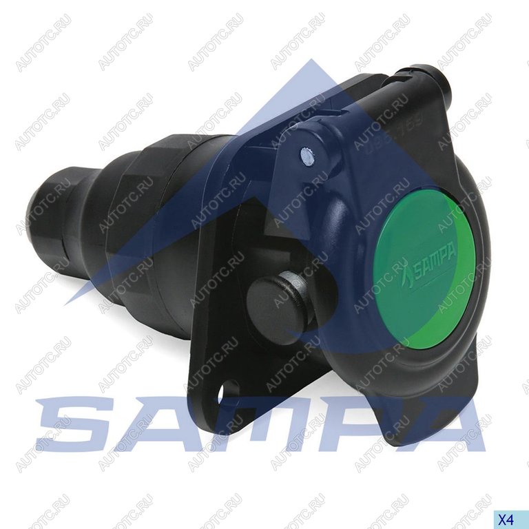 1 329 р. Разъем электрический прицепа ISO 12098 15-полюсный АБС (розетка) SAMPA SAMPA 095.159  с доставкой в г. Кемерово