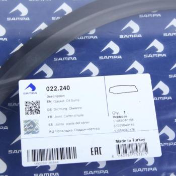 2 499 р. Прокладка MAN дв.D2866LF20,D2876 картера масляного (резина) SAMPA SAMPA 022.240  с доставкой в г. Кемерово. Увеличить фотографию 2