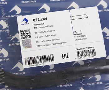 2 399 р. Прокладка MAN TGX дв.D2066LF36 картера масляного (резина) SAMPA SAMPA 022.244  с доставкой в г. Кемерово. Увеличить фотографию 2