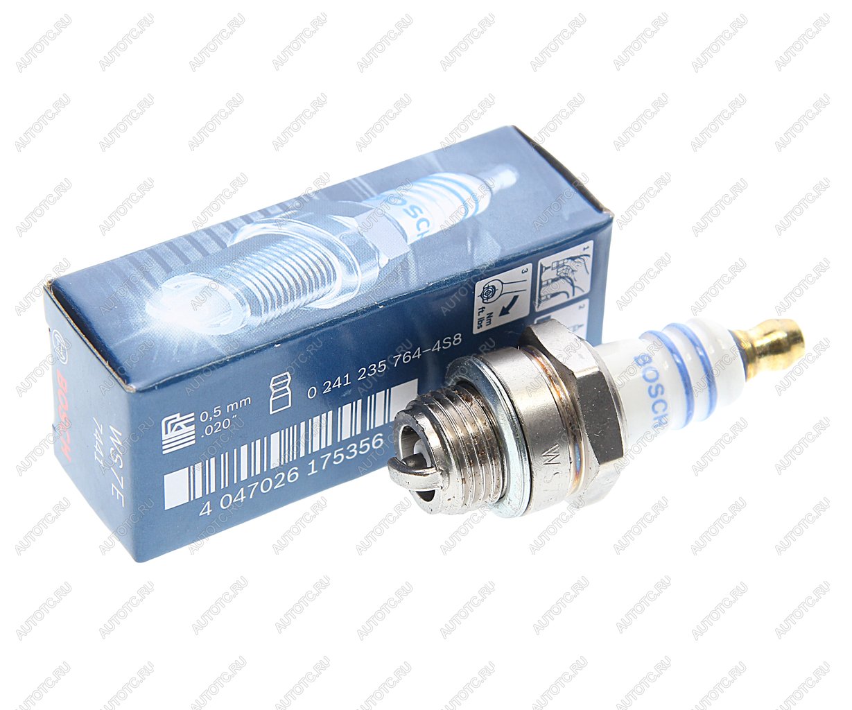 264 р. Свеча зажигания WS7E (0.5) (газонокосилка,бензопила) BOSCH BOSCH 0241235764  с доставкой в г. Кемерово