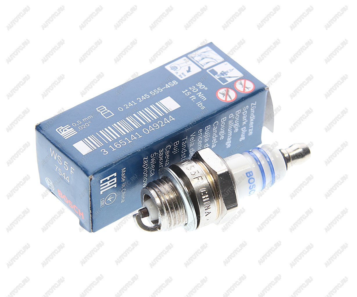 299 р. Свеча зажигания WS5F (0.5) (газонокосилка,бензопила) BOSCH BOSCH 0241245555  с доставкой в г. Кемерово