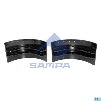 5 399 р. Колодки тормозные VOLVO FM,FM13 (ширина накладки 175мм,WVA19090) (2шт.) SAMPA SAMPA 030.647  с доставкой в г. Кемерово. Увеличить фотографию 1