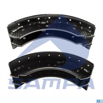 4 189 р. Колодки тормозные VOLVO без накладок комплект (2шт.) SAMPA SAMPA 030.650  с доставкой в г. Кемерово. Увеличить фотографию 1