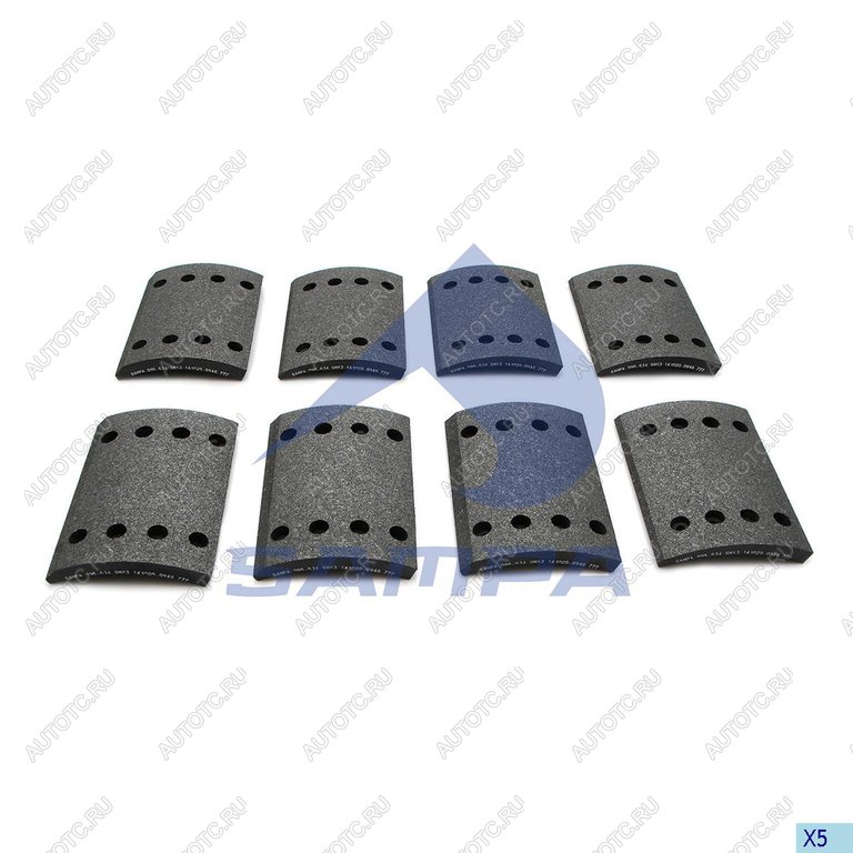 3 799 р. Накладка тормозной колодки SAF (300x200) 1-й рем. 64 отв. 8x18  93252 (8шт.) SAMPA SAMPA 096.634-01  с доставкой в г. Кемерово