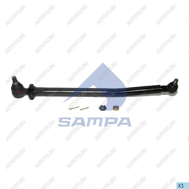 4 299 р. Тяга рулевая MERCEDES продольная (L=727675, d=40мм) SAMPA SAMPA 097.057-01  с доставкой в г. Кемерово