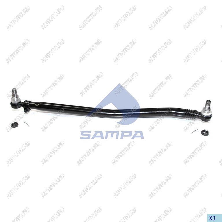 5 999 р. Тяга рулевая SCANIA 4 series продольная L=1053мм SAMPA SAMPA 097.105-01  с доставкой в г. Кемерово