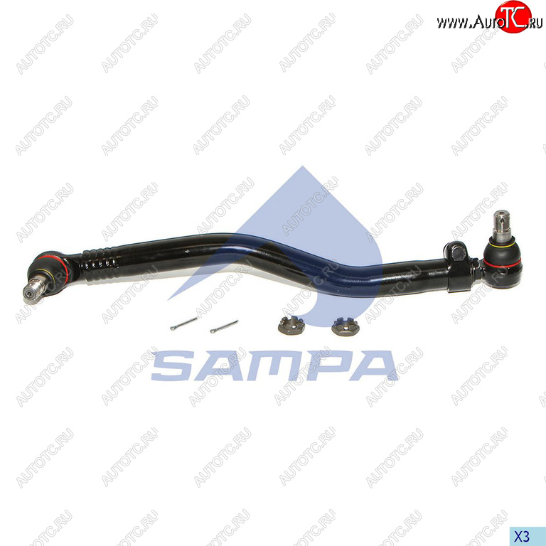 6 399 р. Тяга рулевая RENAULT продольная L=710 SAMPA SAMPA 097.574-01  с доставкой в г. Кемерово