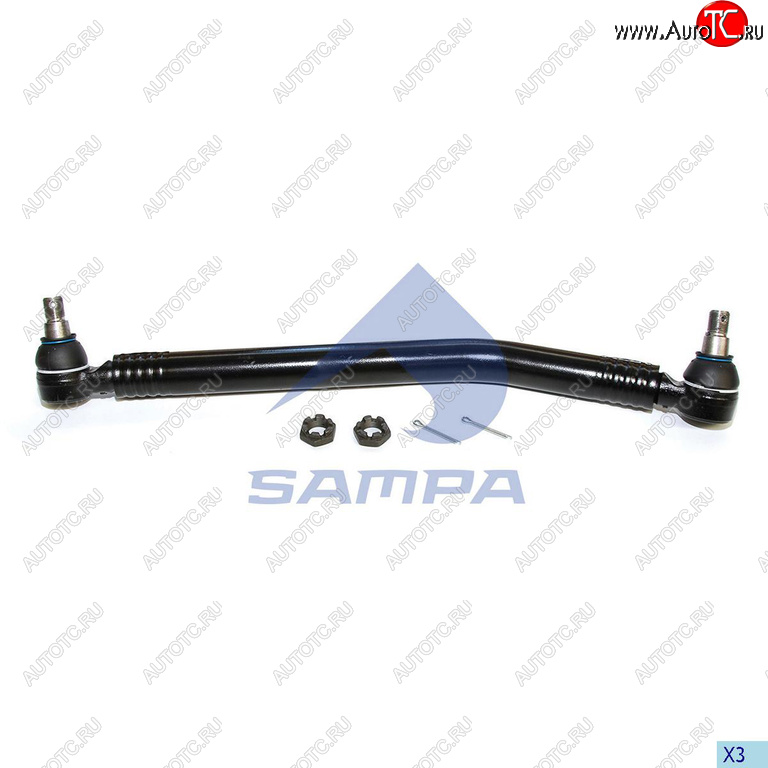 3 999 р. Тяга рулевая SCANIA продольная L=601мм SAMPA SAMPA 097.669-01  с доставкой в г. Кемерово