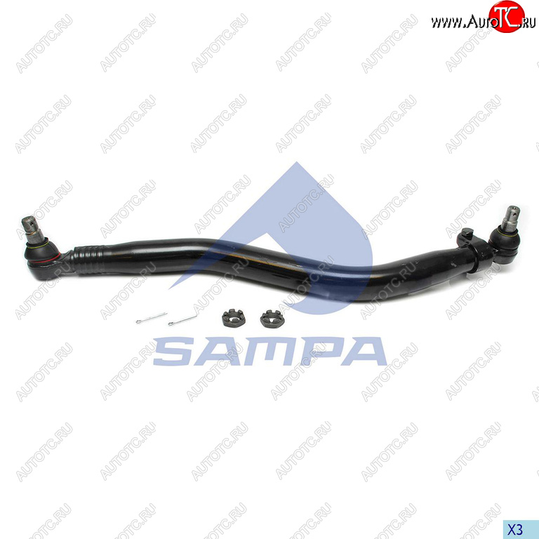 6 199 р. Тяга рулевая VOLVO RENAULT продольная L=830мм SAMPA SAMPA 097.859-01  с доставкой в г. Кемерово