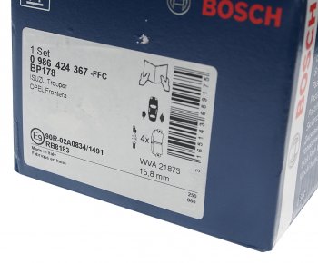 1 549 р. Колодки тормозные задние BOSCH Opel Frontera B 3 дв. дорестайлинг (1998-2001)  с доставкой в г. Кемерово. Увеличить фотографию 3