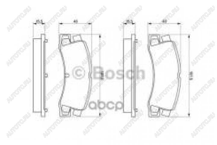 1 499 р. Колодки тормозные передние (4шт.) BOSCH KIA Rio 2 JB дорестайлинг седан (2005-2009)  с доставкой в г. Кемерово