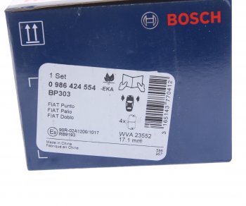 1 449 р. Колодки тормозные передние (4шт.) BOSCH Fiat Doblo 223 рестайлинг (2005-2016)  с доставкой в г. Кемерово. Увеличить фотографию 4