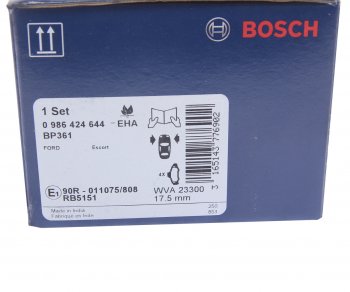 1 859 р. Колодки тормозные передние (4шт.) BOSCH Ford Escort ZX2 купе рестайлинг (1997-2002)  с доставкой в г. Кемерово. Увеличить фотографию 4