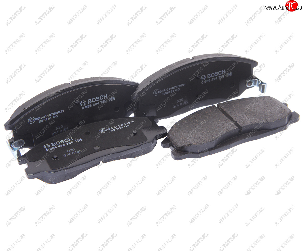 2 199 р. Колодки тормозные передние (4шт.) BOSCH Hyundai Santa Fe SM (2000-2012)  с доставкой в г. Кемерово
