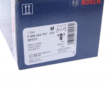 3 499 р. Колодки тормозные передние (4шт.) BOSCH BMW 3 серия E46 седан дорестайлинг (1998-2001)  с доставкой в г. Кемерово. Увеличить фотографию 4