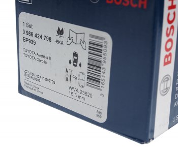 3 079 р. Колодки тормозные задние (4шт.) BOSCH Toyota Corolla E130 седан USA (2003-2007)  с доставкой в г. Кемерово. Увеличить фотографию 3