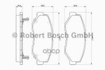 2 599 р. Колодки тормозные передние (4шт.) BOSCH Honda CR-V RD4,RD5,RD6,RD7,RD9  дорестайлинг (2001-2004)  с доставкой в г. Кемерово. Увеличить фотографию 1