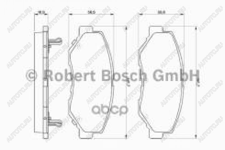 2 599 р. Колодки тормозные передние (4шт.) BOSCH Honda CR-V RD4,RD5,RD6,RD7,RD9  дорестайлинг (2001-2004)  с доставкой в г. Кемерово