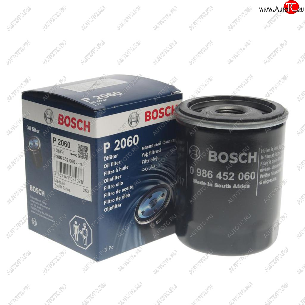 399 р. Фильтр масляный NISSAN Micra (92-10) (1.01.2-1.4),Primera (90-98) (2.0) BOSCH BOSCH 0986452060  с доставкой в г. Кемерово