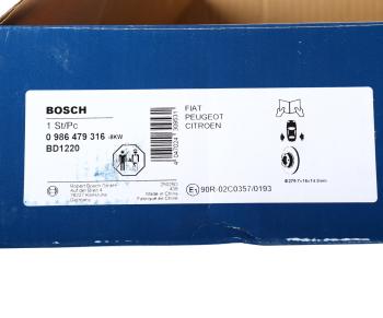 4 649 р. Диск тормозной PEUGEOT Boxer (02-) CITROEN Jumper (02-) FIAT Ducato (02-) задний (1шт.) BOSCH BOSCH 0986479316 BOSCH 0986479316  с доставкой в г. Кемерово. Увеличить фотографию 5