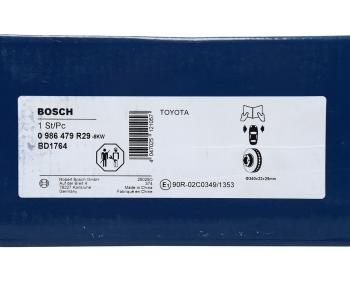 7 449 р. Диск тормозной TOYOTA Land Cruiser (J200) (08-15) LEXUS LX570 передний (1шт.) BOSCH BOSCH 0986479r29  с доставкой в г. Кемерово. Увеличить фотографию 7