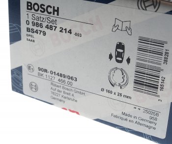 2 099 р. Колодки тормозные задние барабанные (4шт.) BOSCH Opel Astra F седан рестайлинг (1994-1998)  с доставкой в г. Кемерово. Увеличить фотографию 4