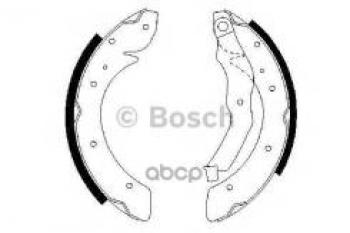 2 369 р. Колодки тормозные задние (4шт.) барабанные (203х38мм) BOSCH  Renault Laguna  X56 (1993-2001) лифтбэк дорестайлинг, универсал дорестайлинг, лифтбэк рестайлинг, универсал рестайлинг  с доставкой в г. Кемерово. Увеличить фотографию 1