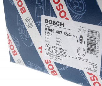 3 199 р. Колодки тормозные задние барабанные 4шт. BOSCH Opel Astra G седан (1998-2005)  с доставкой в г. Кемерово. Увеличить фотографию 3