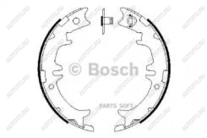 2 659 р. Колодки тормозные задние барабанные (4шт.) BOSCH Toyota RAV4 XA305 5 дв. дорестайлинг (2005-2009)  с доставкой в г. Кемерово