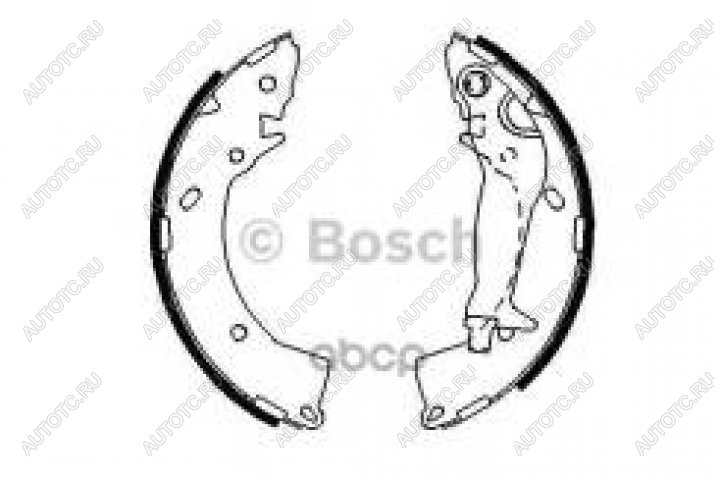 3 299 р. Колодки тормозные задние барабанные (4шт.) BOSCH Hyundai Getz TB хэтчбэк 5 дв. дорестайлинг (2002-2005)  с доставкой в г. Кемерово