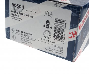 2 789 р. Колодки тормозные задние барабанные 4шт. BOSCH Mercedes-Benz Sprinter W906 (2006-2013)  с доставкой в г. Кемерово. Увеличить фотографию 4