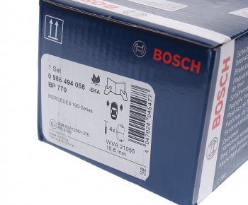 2 299 р. Колодки тормозные передние (4шт.) BOSCH Mercedes-Benz C-Class W201 седан (1982-1992)  с доставкой в г. Кемерово. Увеличить фотографию 3