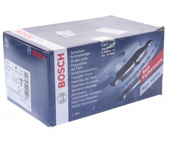 4 549 р. Колодки тормозные передние с датчиком (4шт.) BOSCH Ford Transit цельнометаллический фургон (2006-2014)  с доставкой в г. Кемерово. Увеличить фотографию 3